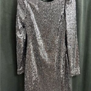 Silver Sequin Dress